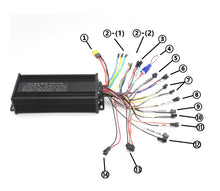 Load image into Gallery viewer, 36V-52V 1000W-1500W 35A 3-mode Sine Wave ebike Controller & Colorful LCD Display