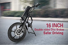 Load image into Gallery viewer, 36V 350W 500W 16" DIY Electric Handcycle Wheelchair Attachment Handbike Conversion Kit with 8.8/10.4/11.6AH battery