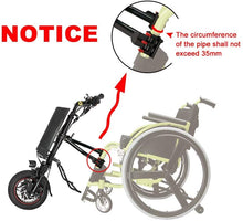 Load image into Gallery viewer, 36V 350W 500W 16&quot; DIY Electric Handcycle Wheelchair Attachment Handbike Conversion Kit with 8.8/10.4/11.6AH battery