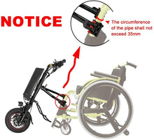 Load image into Gallery viewer, 36V 350W 500W 16" DIY Electric Handcycle Wheelchair Attachment Handbike Conversion Kit with 8.8/10.4/11.6AH battery