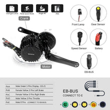 Load image into Gallery viewer, Free Shipping EU Duty Free Ebike 48V 1000W BBSHD Bafang Mid-Drive Motor Conversion Kit +52v 19.2Ah Battery