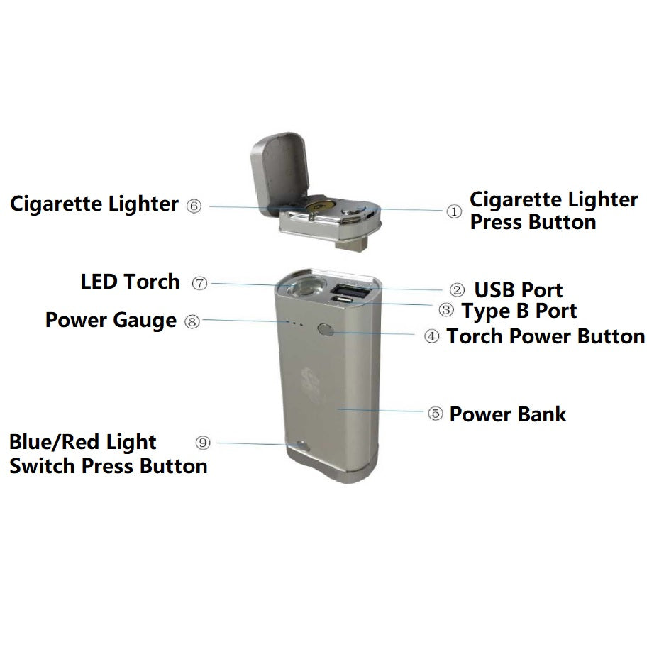 pocket cigarette lighter Multi-Function Pocket Power Bank LED Light Cigarette Lighter 6800mAH Panasonic Lithium Battery Cell pocket cigarette lighter Multi-Function Pocket Power Bank LED Light Cigarette Lighter 6800mAH Panasonic Lithium Battery Cell