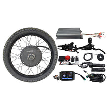 Load image into Gallery viewer, 48V-72V 100A 3300W-5000W High Power Speed 19" Motorcycle Rim Rear Wheel Ebike Conversion Kit +Intelligent Control System With Bluetooth Module