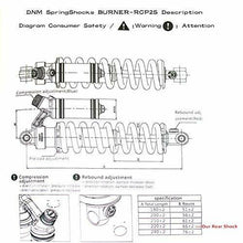 Load image into Gallery viewer, DNM BURNER-RCP 2S Downhill Rear Shock Absor Air Suspension 190-265mm Mountain Bike Electric Bicycle