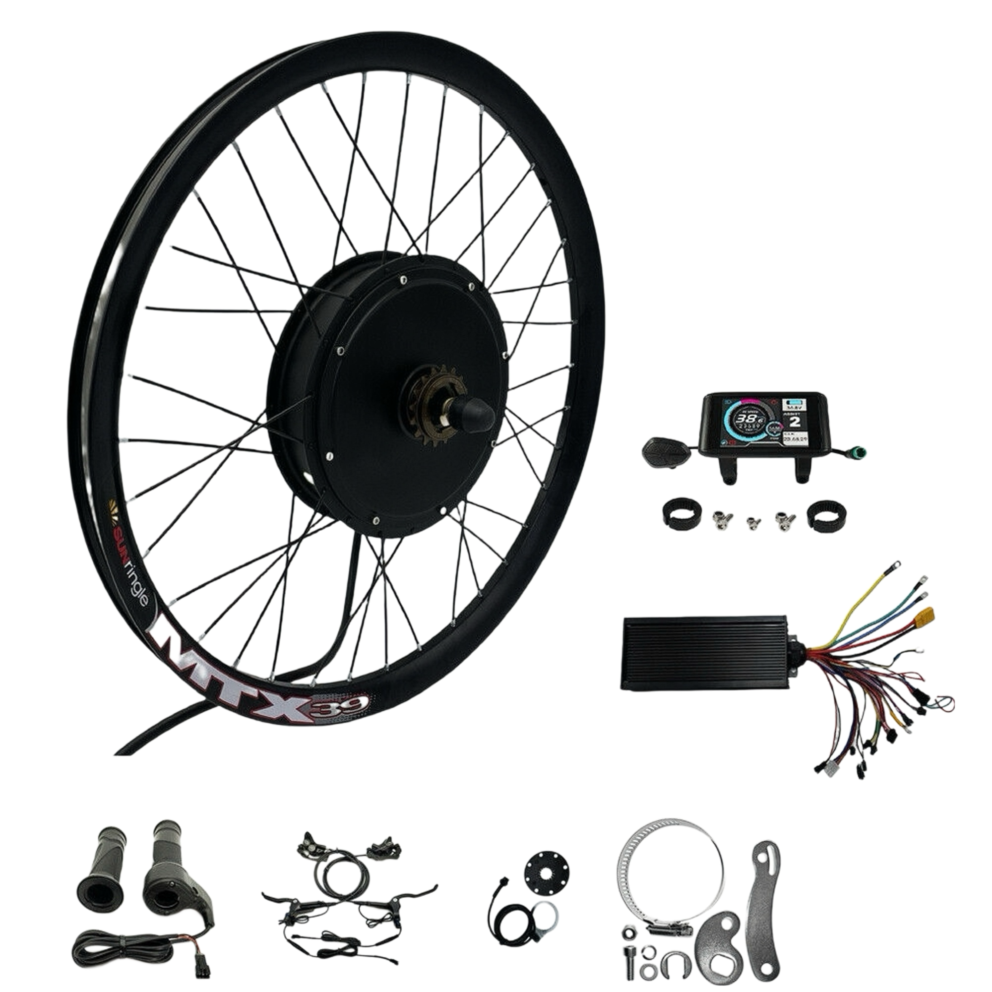 High Power 72V 3000W MTX39 Rear Wheel Ebike Conversion Kit 60A Control – HalloMotor.com High Power 72V 3000W MTX39 Rear Wheel Ebike Conversion Kit 60A Control – HalloMotor.com