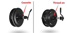Cargar imagen en el visor de la galería, Bafang ebike Black 36V 48V Cassette or Thread on Rear Brushless Geared Hub Motor for Rear Wheel Electric Bike Conversion Kits