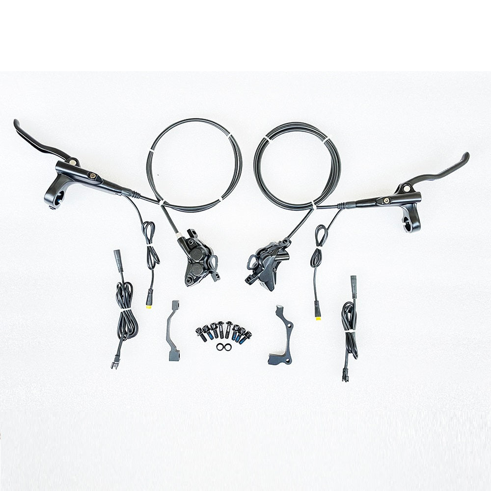 4 piston Electric Bike Hydraulic Disc Brake Kits Front and rear hydrau HalloMotor