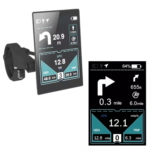 e bike display bafang Bafang Smart Color IPS Sunlight Readable Display EB04 for Bafang 8FUN Mid Drive Motor Kits Bluetooth APP with UART or CAN