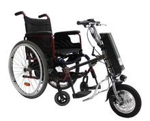 Carregar imagem no visualizador da galeria, 36V 350W e-Tractor Attachment 12&quot; Handbike Kits with 8.8/10.4/11.6AH Battery For Electric Wheelchair