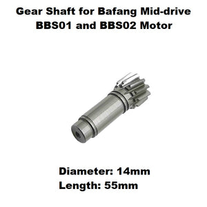 Gear Shaft for Bafang Mid-Drive BBS01/02 and BBSHD Motor