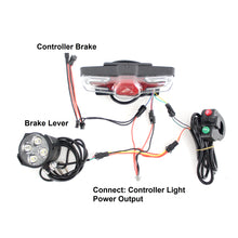 Cargar imagen en el visor de la galería, 36V 48V 60V eBike Headlight Tail Rear Lights LED Brake Light Electric Bike Light