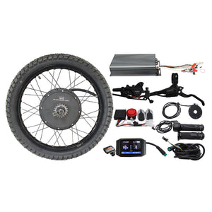 48V-72V 100A 3300W-5000W High Power Speed 19" Motorcycle Rim Rear Wheel Ebike Conversion Kit +Intelligent Control System With Bluetooth Module
