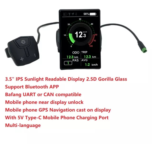 E Bike Display Panel, für Bafang EB04 Bluetooth APP Smart Color IPS Sonnenlicht Display für M400 M500 E Bike Display Panel, für Bafang EB04 Bluetooth APP Smart Color IPS Sonnenlicht Display für M400 M500